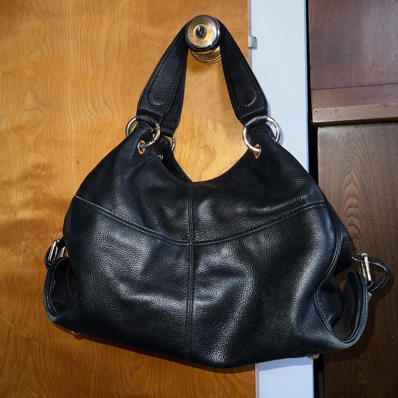 Michael Kors Layton Black Leather Satchel Bag - Picture 2 of 12